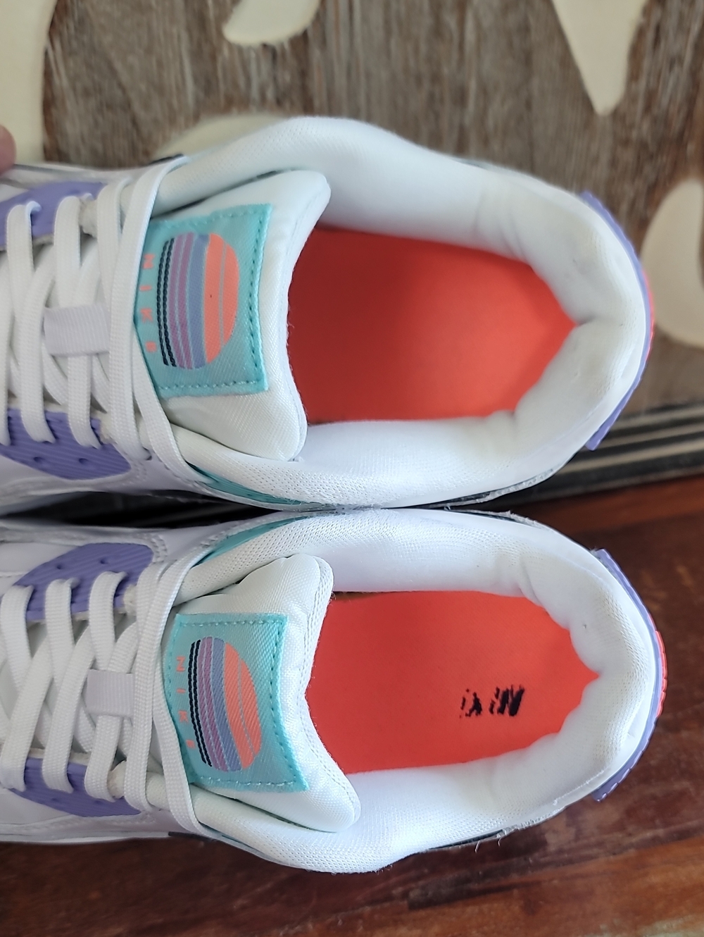 🔥 Nike Air Max 90 (Special Edition) 'White Dark Purple Dust' Wmns 6.5 Good Cond - Picture 7 of 16